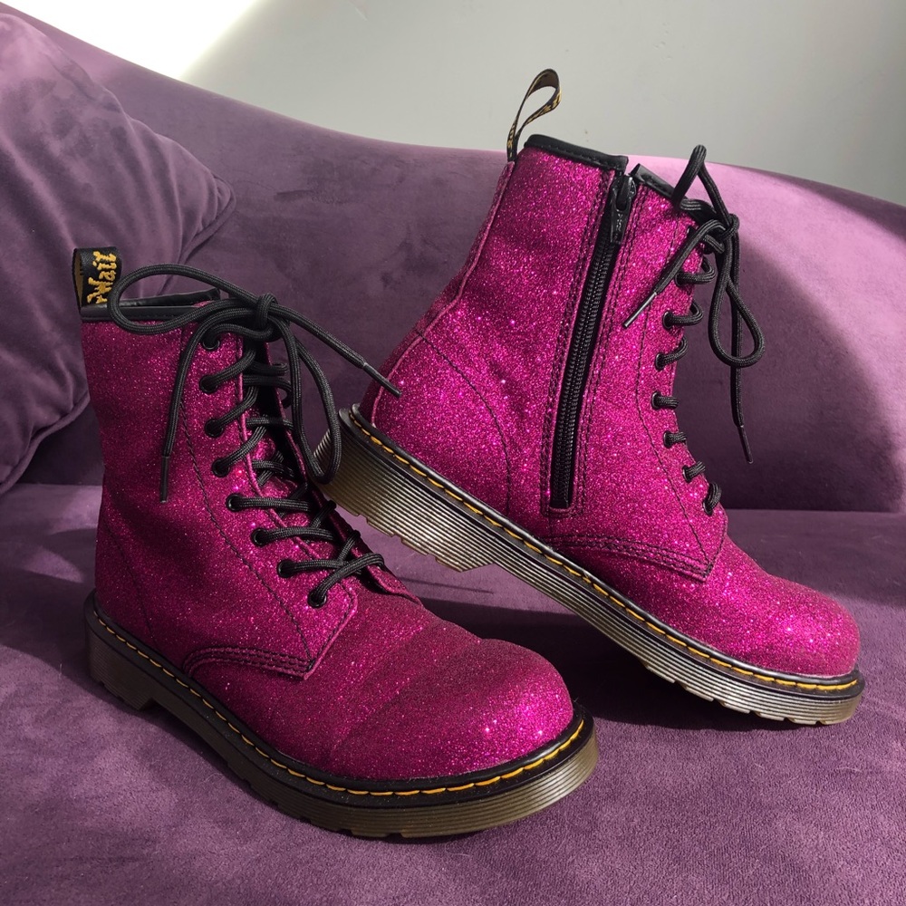 Sparkley magenta Doc Martens